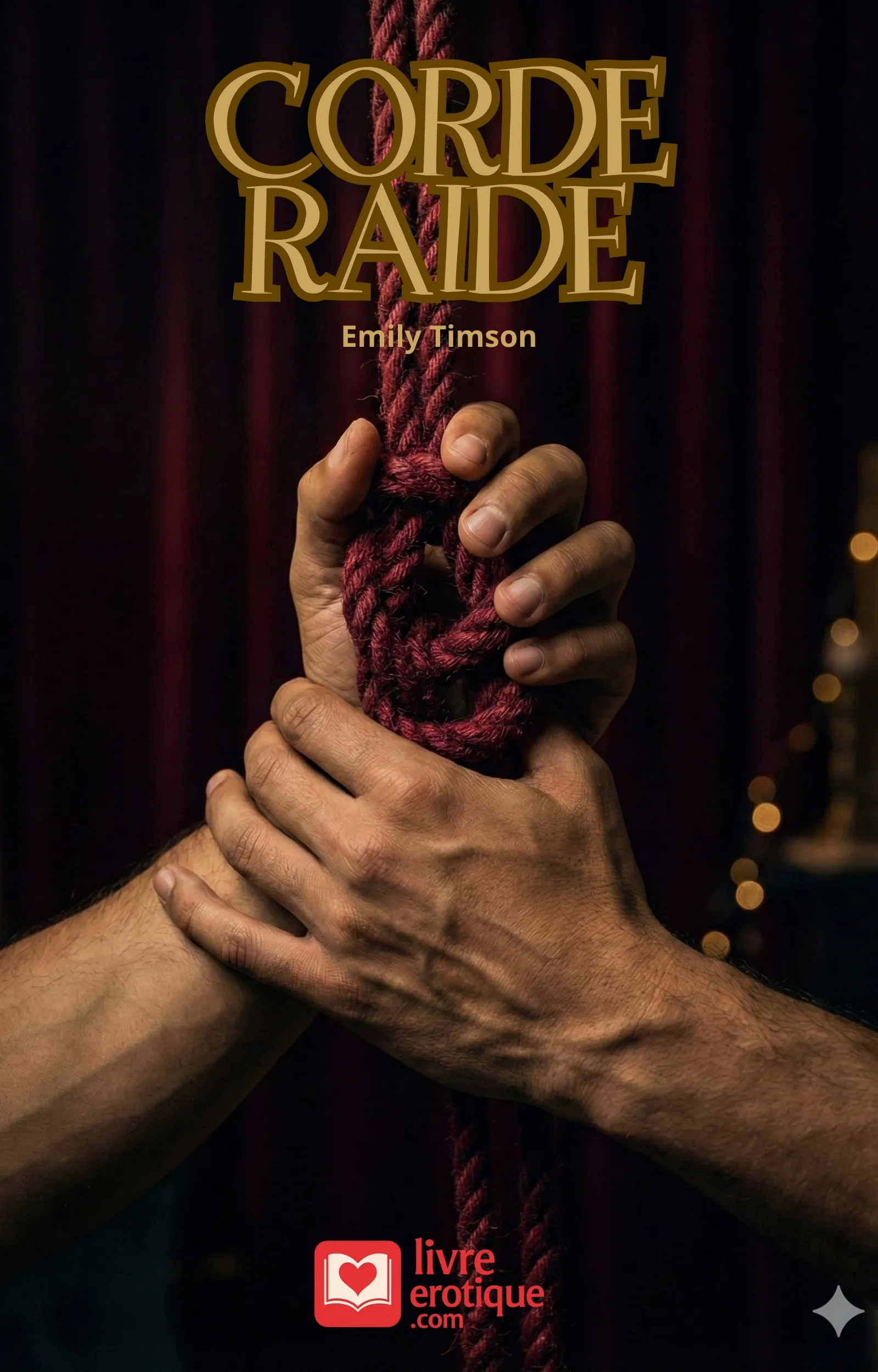 Couverture du roman érotique "Corde Raide" par Emily Timson - Livre BDSM disponible sur Amazon